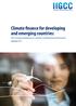 Climate finance for developing and emerging countries: Five recommendations to catalyse institutional investment