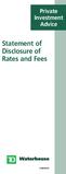 Statement of Disclosure of Rates and Fees