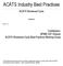 ACATS Industry Best Practices