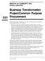 Business Transformation Project/Common Purpose 3.01 Procurement
