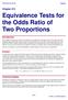 Equivalence Tests for the Odds Ratio of Two Proportions