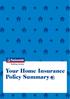 Your Home Insurance Policy Summary