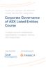 Corporate Governance of ASX Listed Entities Course