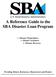 A Reference Guide to the SBA Disaster Loan Program