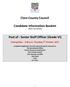 Clare County Council. Candidate Information Booklet (Please read carefully) Post of : Senior Staff Officer (Grade VI)