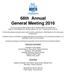 68th Annual General Meeting 2016