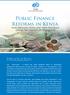 Public Finance Reforms in Kenya Some Emerging Issues and their Relevance under the Context of Devolution