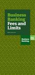 Business Banking Fees and Limits