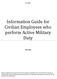 Information Guide for Civilian Employees who perform Active Military Duty