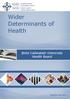 Wider Determinants of Health. Betsi Cadwaladr University Health Board