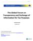 The Global Forum on Transparency and Exchange of Information for Tax Purposes