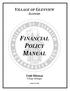 VILLAGE OF GLENVIEW ILLINOIS FINANCIAL POLICY MANUAL