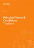 Principal Terms & Conditions. Thailand