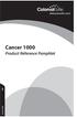 Cancer 1000 PRP. Cancer Product Reference Pamphlet