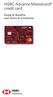 HSBC Advance Mastercard credit card. Guide to Benefits and Terms & Conditions