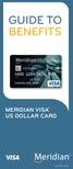 GUIDE TO BENEFITS MERIDIAN VISA * US DOLLAR CARD M40006 (11/16)