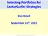 Selecting Portfolios for SectorSurfer Strategies