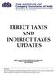 DIRECT TAXES AND INDIRECT TAXES UPDATES APPLICABLE FOR DECEMBER 2012 EXAMINATION FOR EXECUTIVE & PROFESSIONAL PROGRAMME