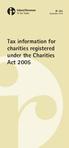 Tax information for charities registered under the Charities Act 2005