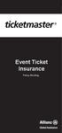 Event Ticket Insurance