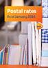 Postal rates. As of January 2016