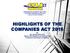 HIGHLIGHTS OF THE COMPANIES ACT By: Nor Azimah Abdul Aziz Deputy CEO (Regulatory & Enforcement) Companies Commission of Malaysia