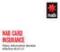 NAB CARD INSURANCE. Policy Information Booklet effective