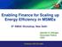 Enabling Finance for Scaling up Energy Efficiency in MSMEs