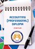 Accounting (professional) Diploma Study Plan