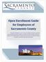 Open Enrollment Guide for Employees of Sacramento County