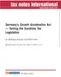 Germany s Growth Acceleration Act Taming the Sunshine Tax Legislation
