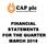 FINANCIAL STATEMENTS FOR THE QUARTER MARCH 2016