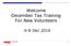 Welcome December Tax Training For New Volunteers. 6-8 Dec 2016