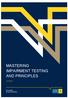 Mastering impairment testing and principles: Extract MASTERING IMPAIRMENT TESTING AND PRINCIPLES EXTRACT