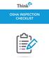 OSHA INSPECTION CHECKLIST