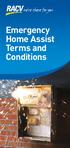 Emergency Home Assist Terms and Conditions