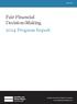 Fair Financial Decision-Making 2014 Progress Report