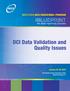 DCI Data Validation and Quality Issues