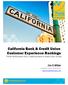 California Bank & Credit Union Customer Experience Rankings Prime Performance 2011 California Bank & Credit Union Survey