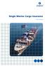 Single Marine Cargo Insurance. Policy Wording