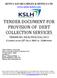 TENDER DOCUMENT FOR PROVISION OF DEBT COLLECTION SERVICES