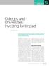 Colleges and Universities: Investing for Impact