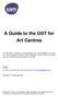 A Guide to the GST for Art Centres