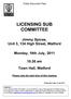 LICENSING SUB COMMITTEE