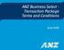 ANZ Business Select - Transaction Package Terms and Conditions