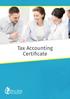 Tax Accounting Certificate