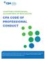 CPA CODE OF PROFESSIONAL CONDUCT