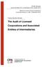 The Audit of Licensed Corporations and Associated Entities of Intermediaries