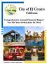 City of El Centro. California. Comprehensive Annual Financial Report For The Year Ended June 30, Prepared by Finance Department