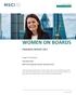 WOMEN ON BOARDS PROGRESS REPORT December 2017 MSCI ESG Corporate Gender Diversity Series. Meggin Thwing Eastman